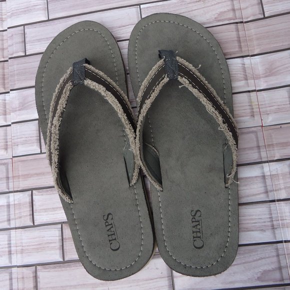 XL(12-13). Chaps Performance Thong Flip-Flop Casual Beach Sandal Canvas Frayed. main image 12
